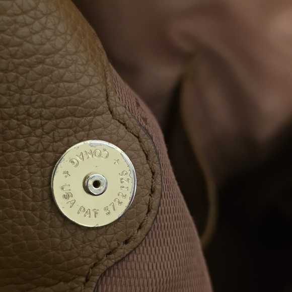 Coach Edie  Brown Leather Embossed Horse And Carriage Bag - Picture 8 of 15